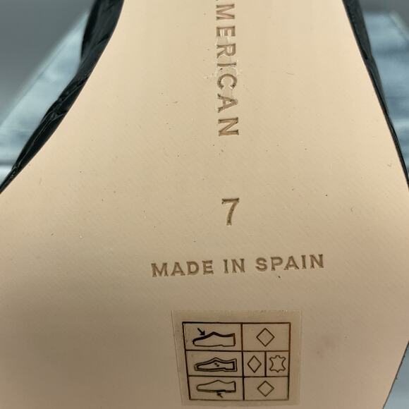 NEW Good American Women’s Croc Embossed Booties Black Size 7 - Picture 5 of 9